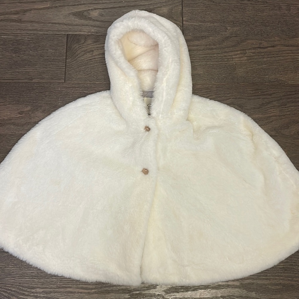 Girls Jessica Simpson soft fuzzy cape